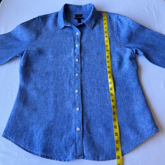 Baird McNutt for J. Crew Irish Linen Perfect Slim Fit button down shirt - Picture 7 of 12